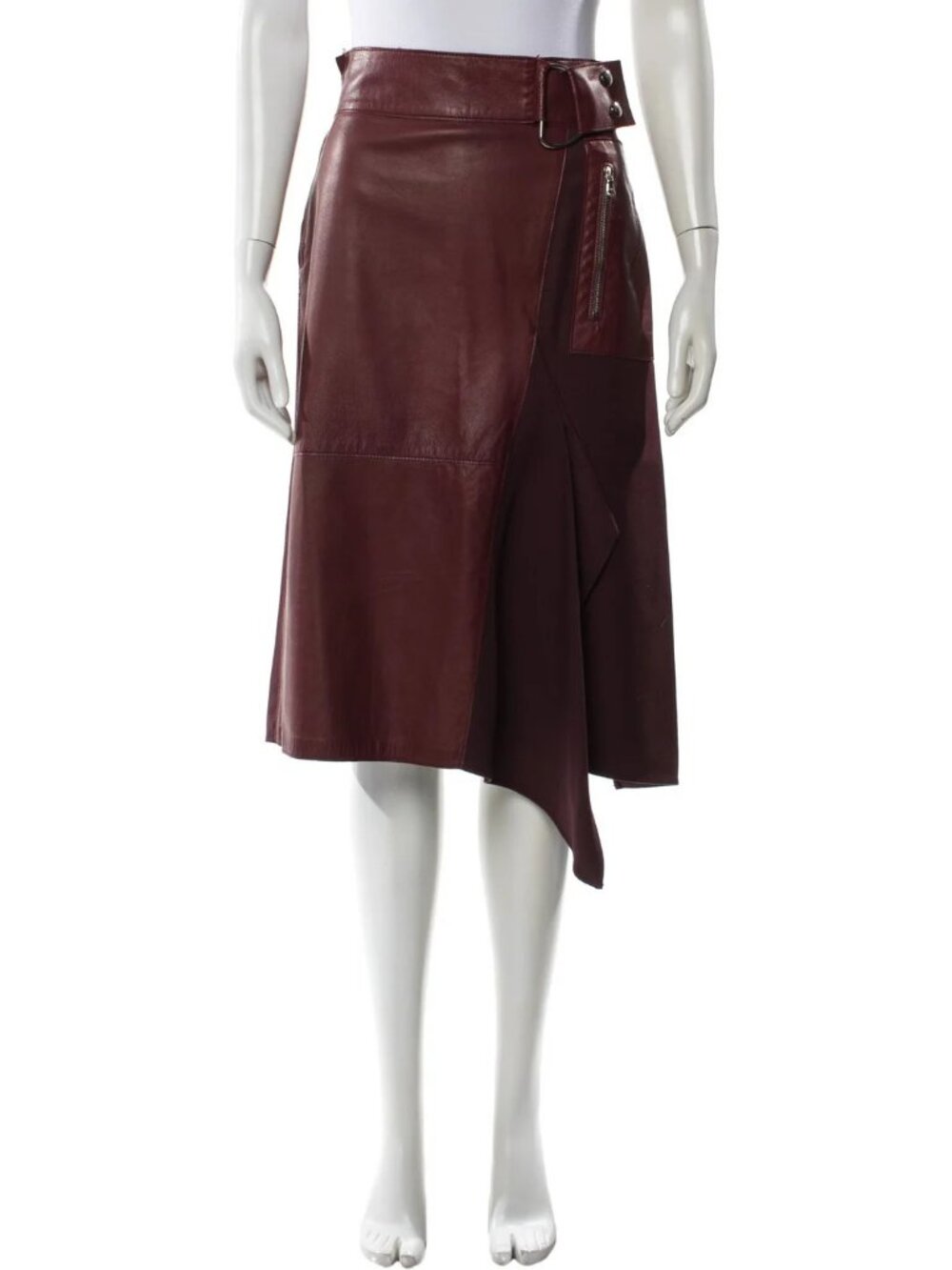3.1 Philip Lim Lamb Leather Skirt - Size 0
